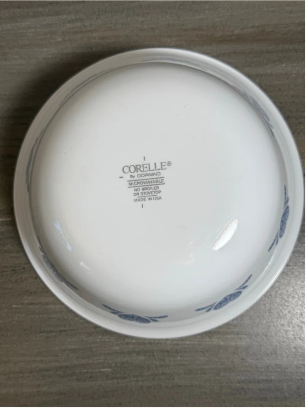 1 Corelle Corning Soup/Cereal Bowl Blue Hearts 6.25” VINTAGE Cottagecore rustic